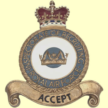 RAF Inspectorate of Recruiting Plaque - Click for the bigger picture