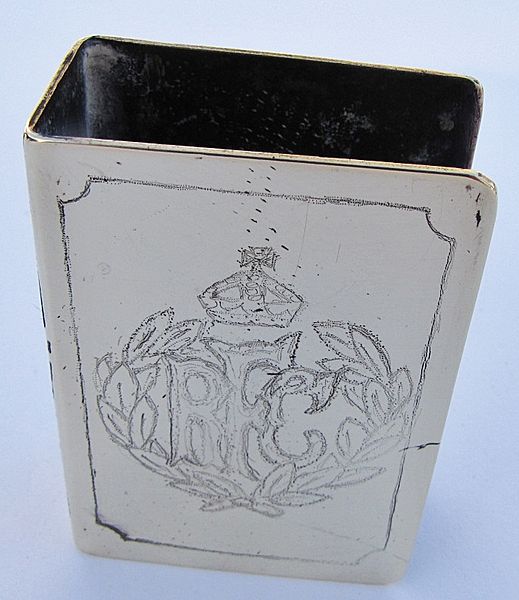 Royal Flying Corps Trench Art matchbox holder - Click for the bigger picture