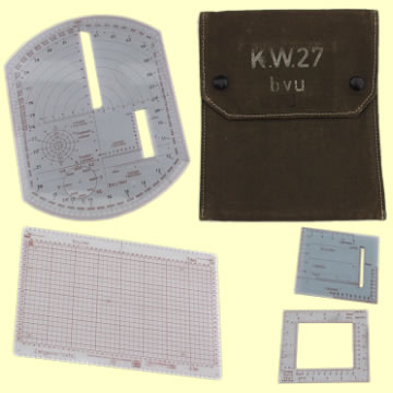 Luftwaffe Navigator's Instruments in Issue Case - Click for the bigger picture