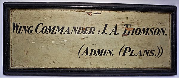 Wing Commander J.A.Thomson Office Name Board - Click for the bigger picture