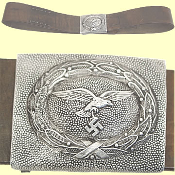 Luftwaffe Brown Leather Service Belt - Click for the bigger picture