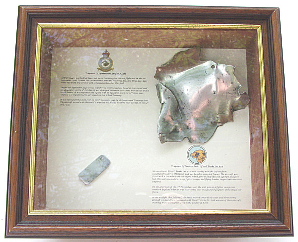 Spitfire X 4473 & Messerschmitt BF109E Crash Relics - Click for the bigger picture