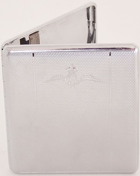 RAF Silver Plate Cigarette Case - Click for the bigger picture