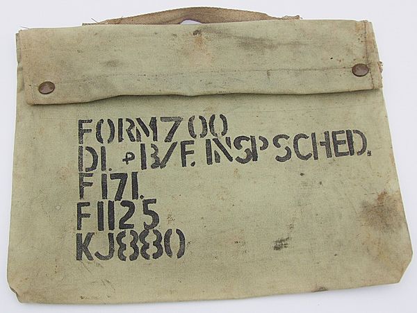 RAF Form 700 Aircraft Log Book Inspection Bag - Click for the bigger picture