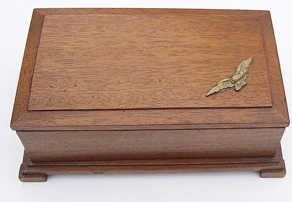 RAF Trench Art Cigarette Box - Click for the bigger picture