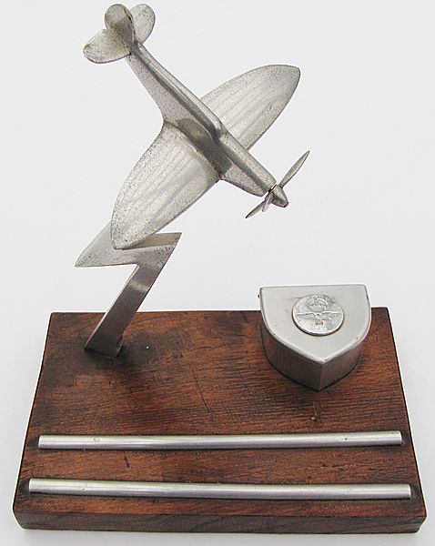 Supermarine Spitfire 'Desk Tidy' Trench Art - Click for the bigger picture