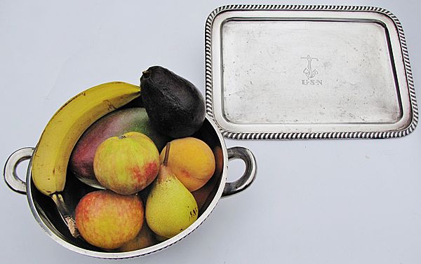 United States Navy Silveware Mess Tray and Fruit Bowl - Click for the bigger picture