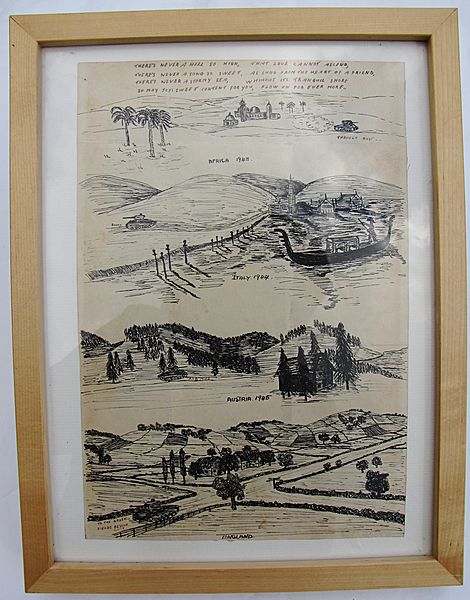 WWII Royal Tank Regiment Illustrated Love Poem - Click for the bigger picture